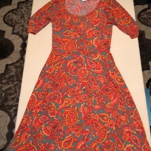 Paisley LLR Nicole M Teal & Orange EUC